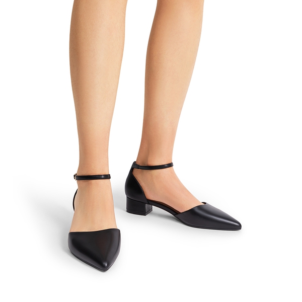 Women’s Chic D’Orsay Block Heel Dress Shoes - BLACK-PU - 6
