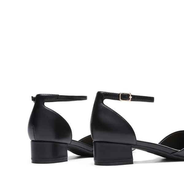 Women’s Chic D’Orsay Block Heel Dress Shoes - BLACK-PU - 3
