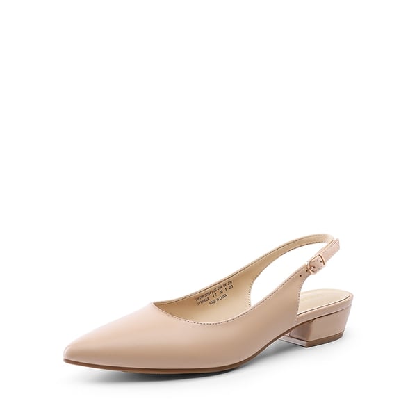 Women’s Elegant Pointed Toe Slingback Pumps - NUDE -  0