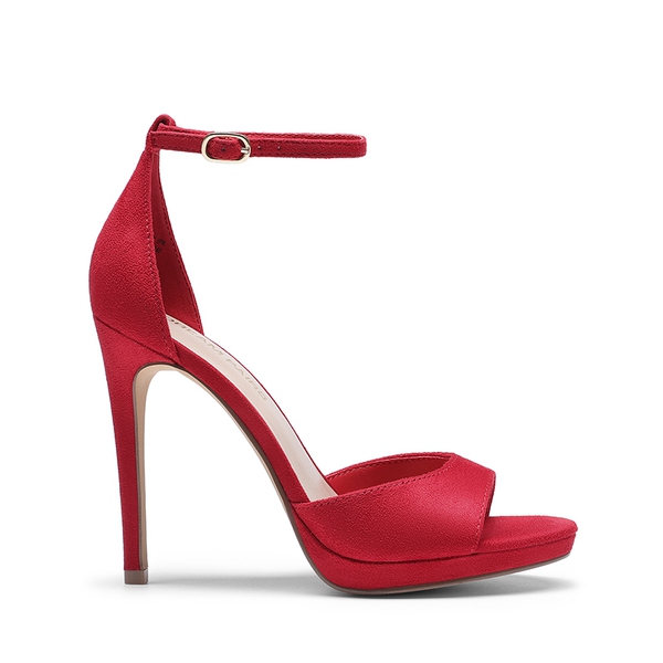Women’s Single Strap Stiletto Heels - RED - 1