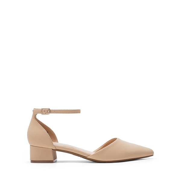 Women’s Chic D’Orsay Block Heel Dress Shoes - NUDE - 2