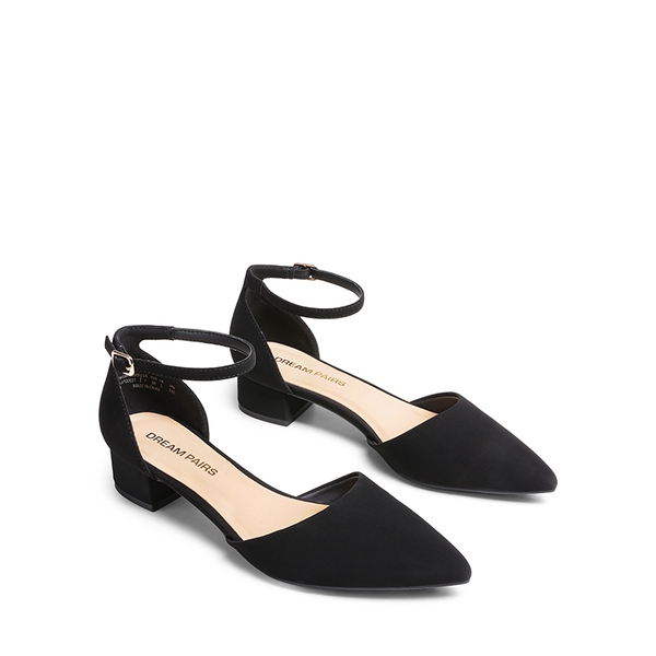 Women’s Chic D’Orsay Block Heel Dress Shoes - BLACK-NUBUCK - 4