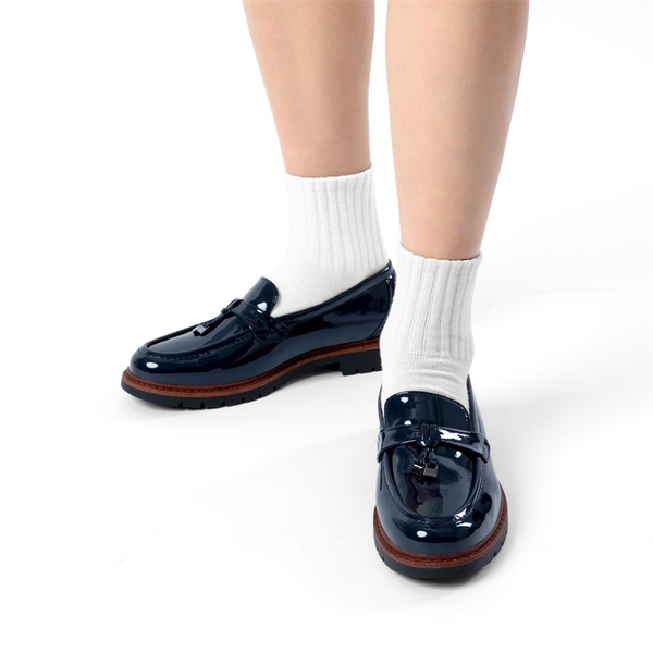 Women’s Classic Retro-Inspired Penny Loafers - NAVY - 7