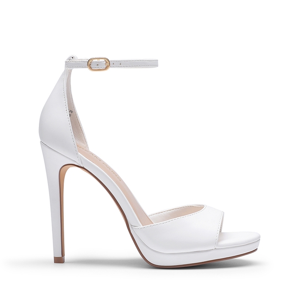 Women’s Single Strap Stiletto Heels - WHITE - 1