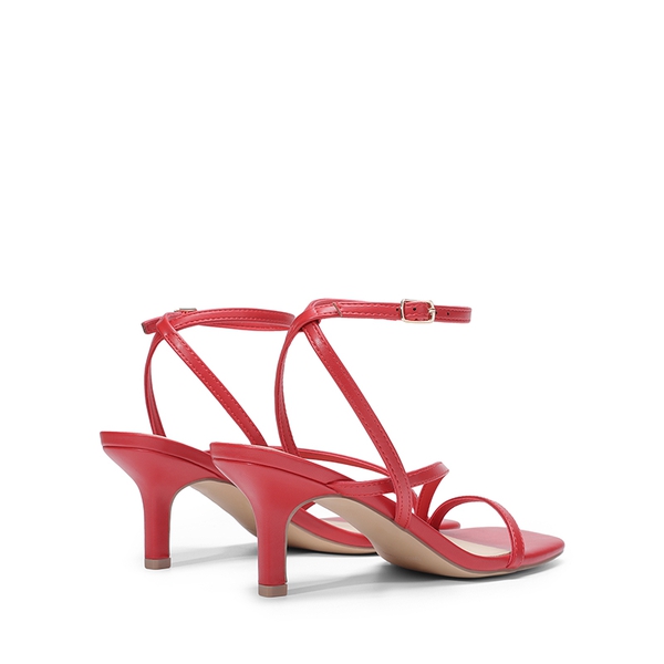 Women’s Strappy Stiletto Heel Sandals - RED - 3
