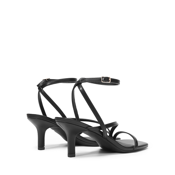 Women’s Strappy Stiletto Heel Sandals - BLACK - 3
