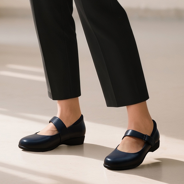 [Euphemia] Mary Jane Non-Slip Comfortable Flats - NAVY - 7