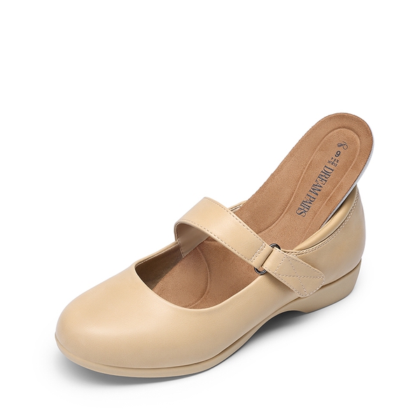 Mary Jane Non-Slip Comfortable Flats - NUDE - 1