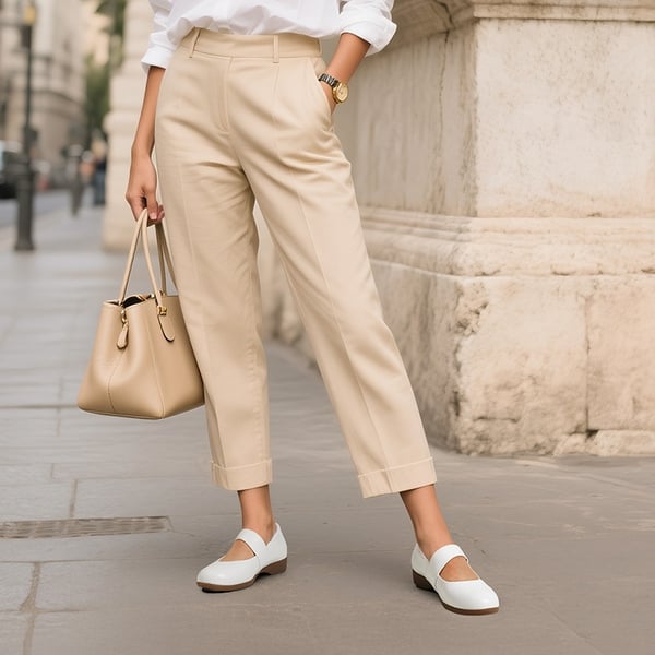 [Euphemia] Mary Jane Non-Slip Comfortable Flats - WHITE - 6