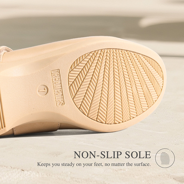 Mary Jane Non-Slip Comfortable Flats - NUDE - 5