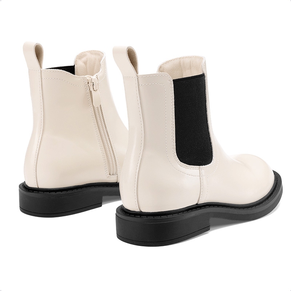 Girls’ Classic Lightweight Non-Slip Ankle Boots - WHITE/BLACK - 2