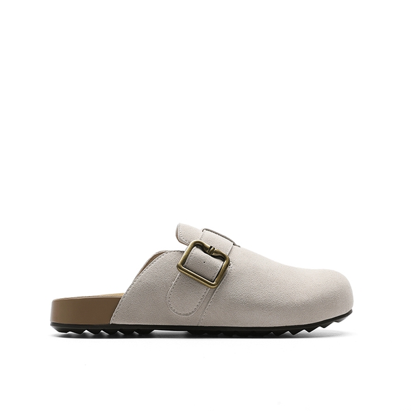 Women’s Adjustable Faux Suede Clogs - GREY - 1