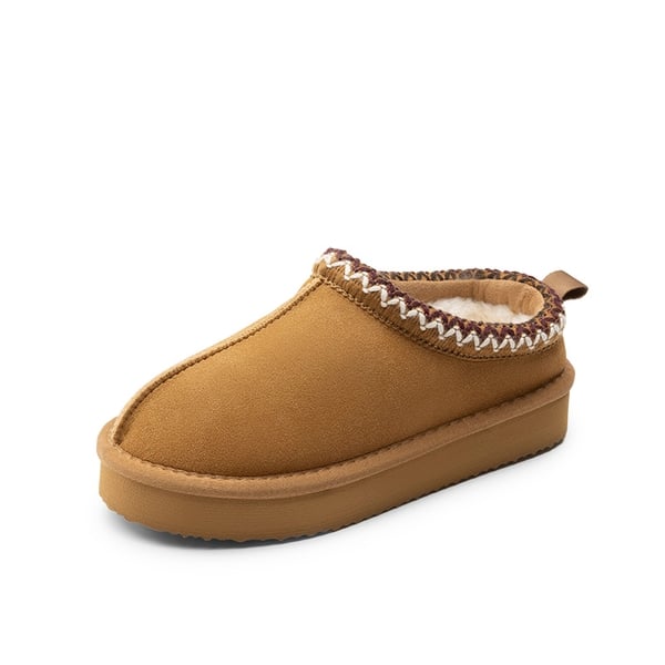 Kids’ Cozy Wide Toe Winter Slippers - CAMEL -  0