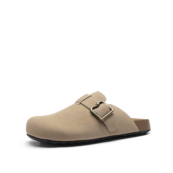 Women’s Adjustable Faux Suede Clogs - APRICOT -  0