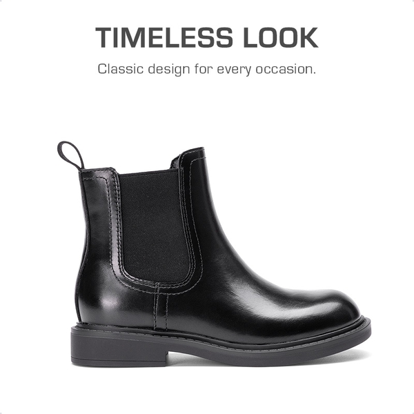 Girls’ Classic Lightweight Non-Slip Ankle Boots - BLACK - 1