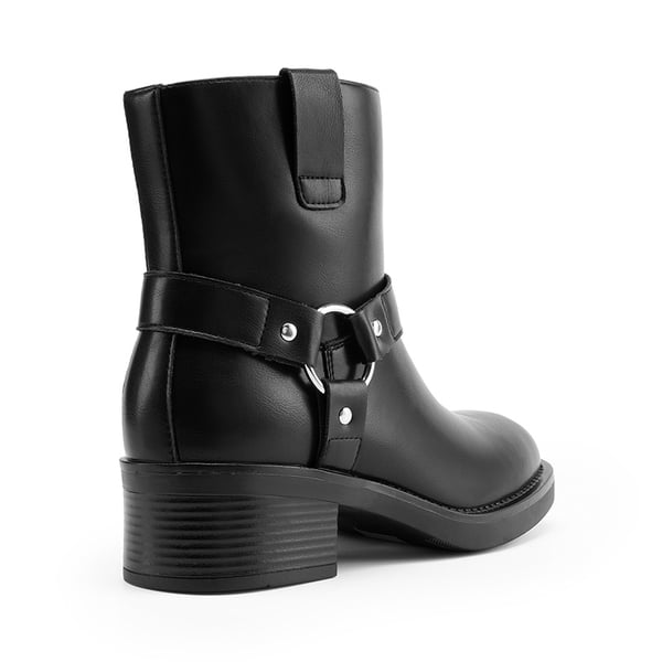 Women’s Rebel-Chic Motorcycle Boots - BLACK - 2