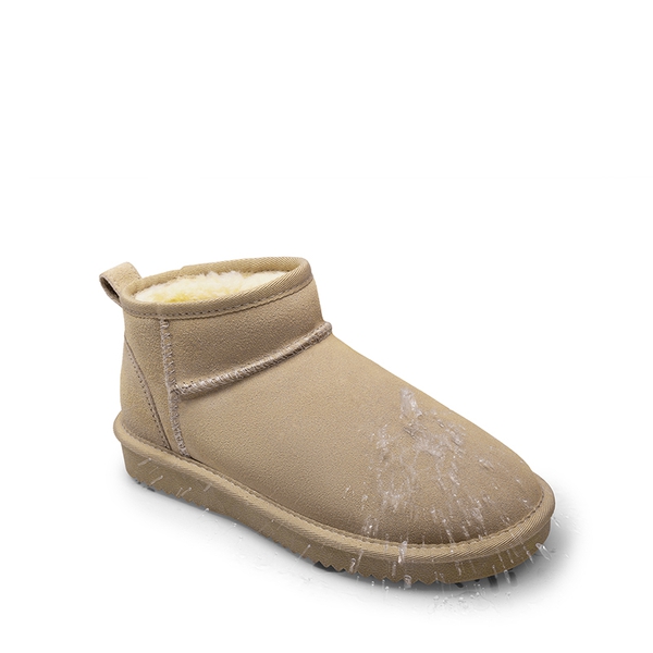 Women’s Classic Wide Toe Faux Fur Snow Boots - SAND - 3