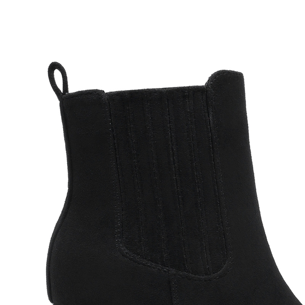 Women’s Sleek Cushioned Ankle Boots - BLACK-SUEDE - 5