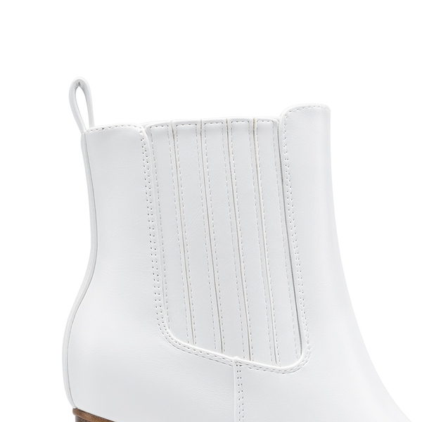 Women’s Sleek Cushioned Ankle Boots - WHITE - 5