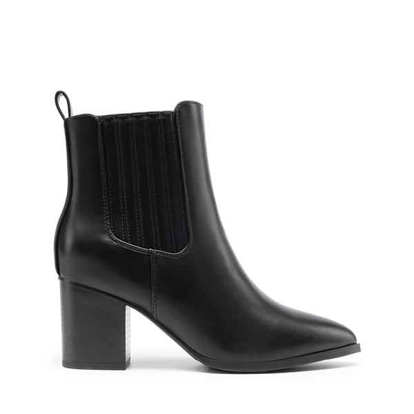 Women’s Sleek Cushioned Ankle Boots - BLACK-PU - 1