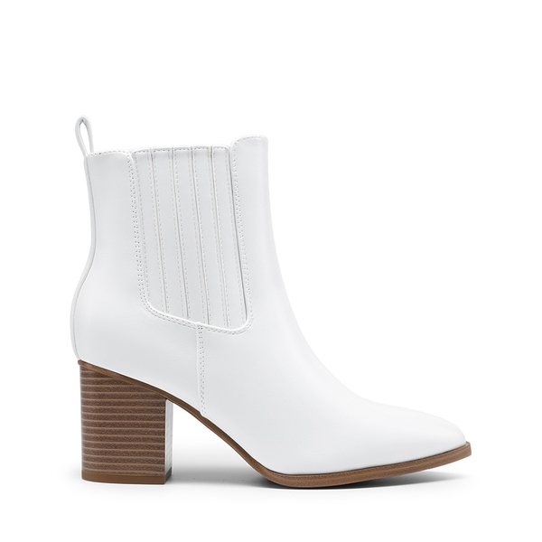 Women’s Sleek Cushioned Ankle Boots - WHITE - 1