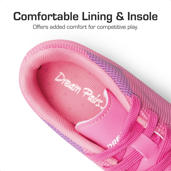 Kids’ Durable Soccer Cleats with Enhanced Ball Control - ROSE RED/WHITE - 3