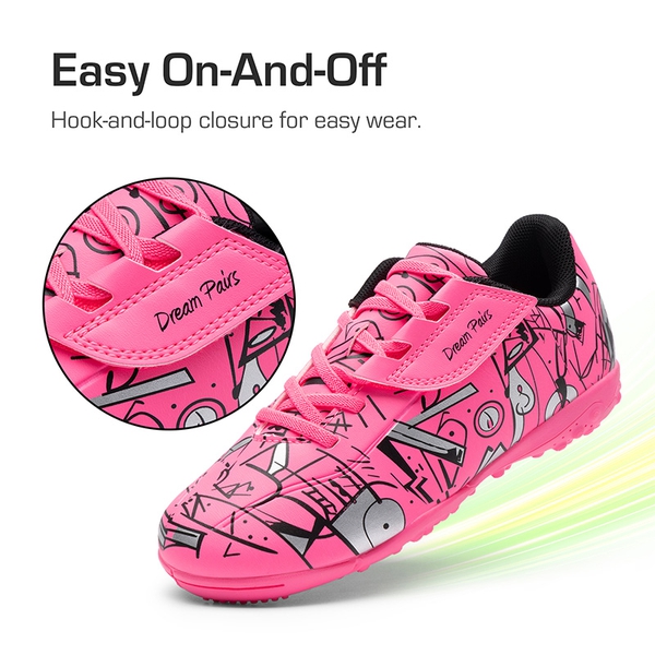 Kids’ Multi-Sport Indoor Soccer Shoes - HOT PINK - 3