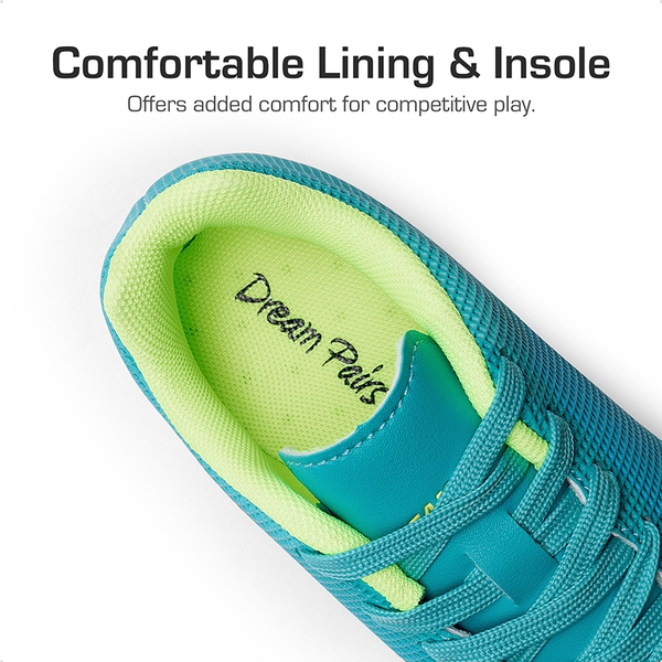 Kids’ Durable Soccer Cleats with Enhanced Ball Control - BLUE/NEON GREEN - 3