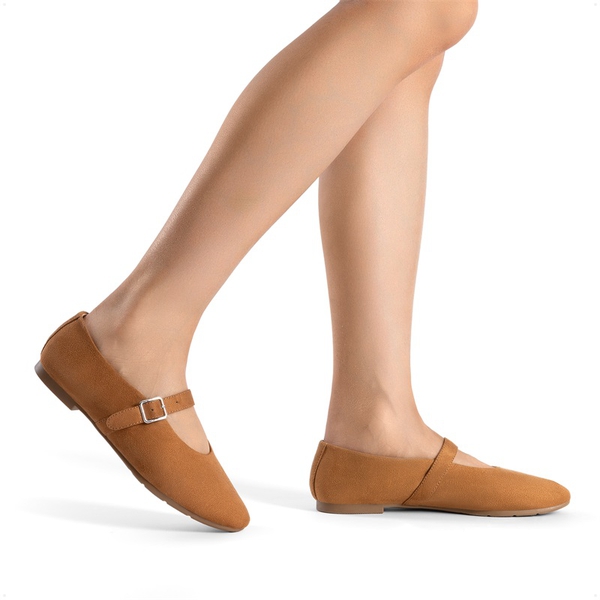 Women’s Cushioned Mary Jane Flats - KHAKI - 8