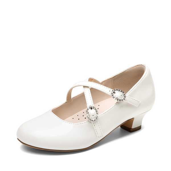 Girls’ Dressy Non-Slip Mary Jane Shoes - WHITE -  0