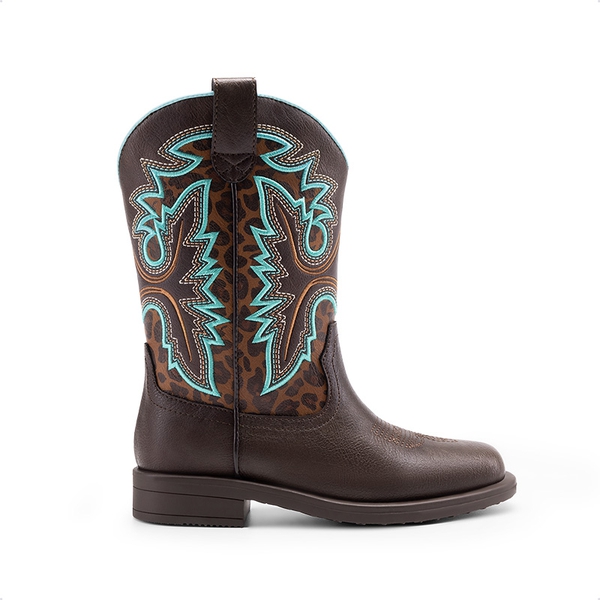 Boys’ Camouflage Western Cowboy Boots - BROWN/LEOPARD - 1