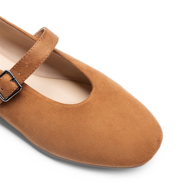 Women’s Cushioned Mary Jane Flats - KHAKI - 5