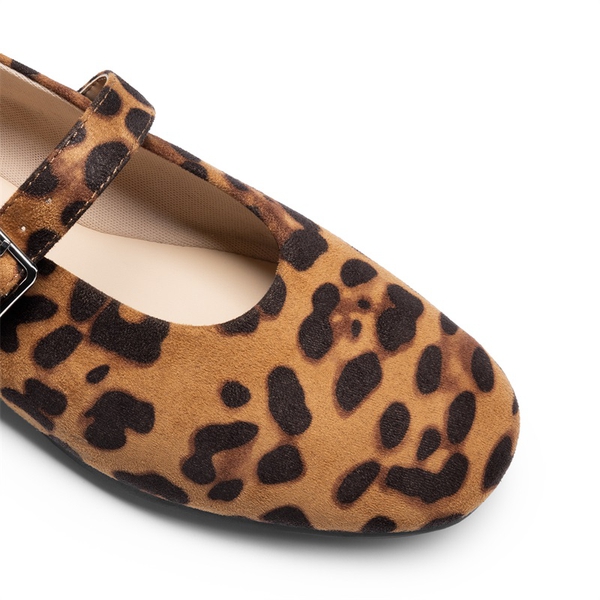 Women’s Cushioned Mary Jane Flats - LEOPARD - 5