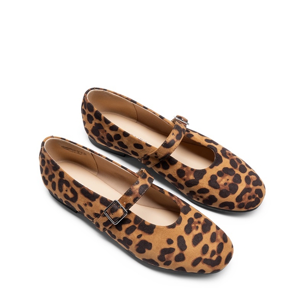 Women’s Cushioned Mary Jane Flats - LEOPARD - 2