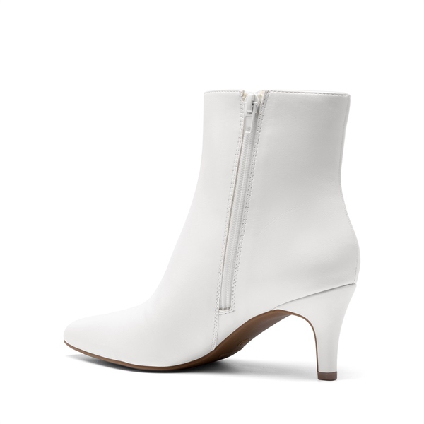 Women’s Pointed-Toe Stiletto Ankle Boots - WHITE - 2