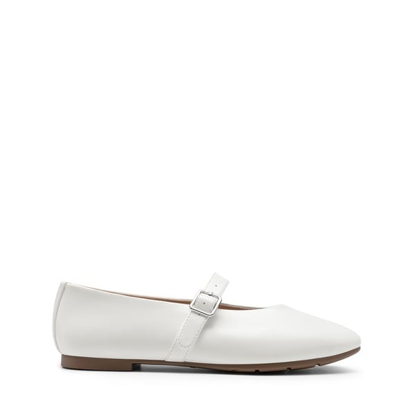 Women’s Cushioned Mary Jane Flats - WHITE - 1
