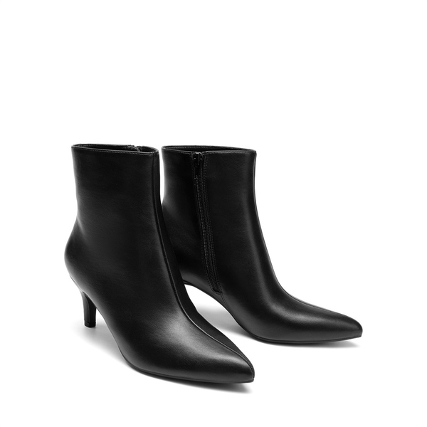 Women’s Pointed-Toe Stiletto Ankle Boots - BLACK-PU - 3
