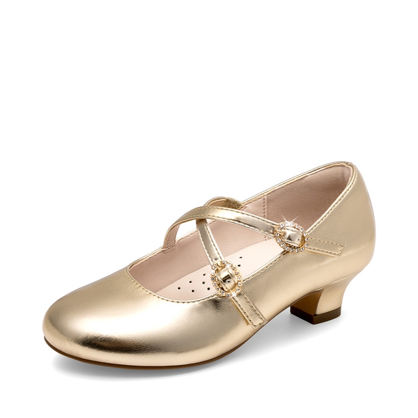 Girls’ Dressy Non-Slip Mary Jane Shoes - GOLD -  0