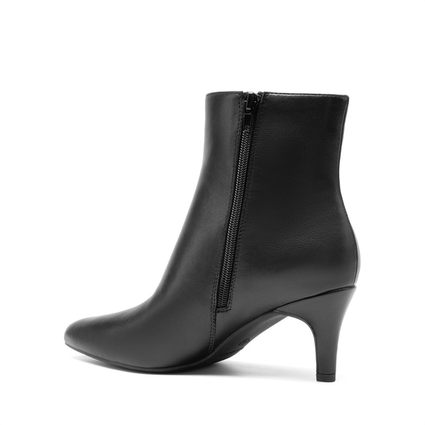 Women’s Pointed-Toe Stiletto Ankle Boots - BLACK-PU - 2