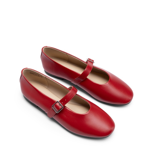 Women’s Cushioned Mary Jane Flats - RED - 2