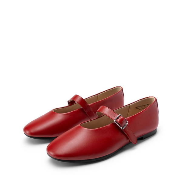Women’s Cushioned Mary Jane Flats - RED - 6