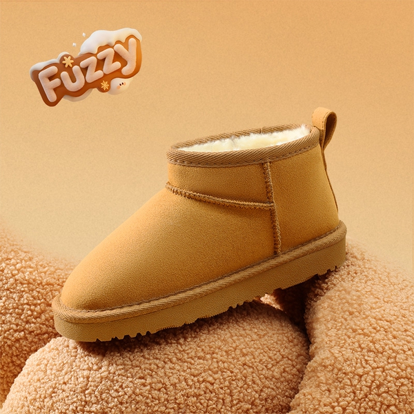 Kids’ Cozy Faux Suede Winter Boots - CAMEL - 4