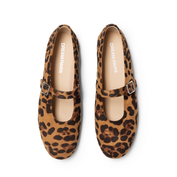 Women’s Cushioned Mary Jane Flats - LEOPARD - 3