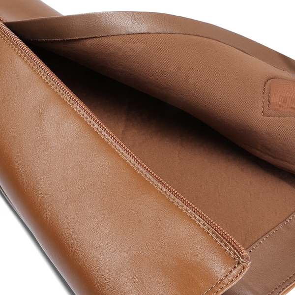 Women’s Sleek Knee-High Chunky Heel Boots - BROWN - 7