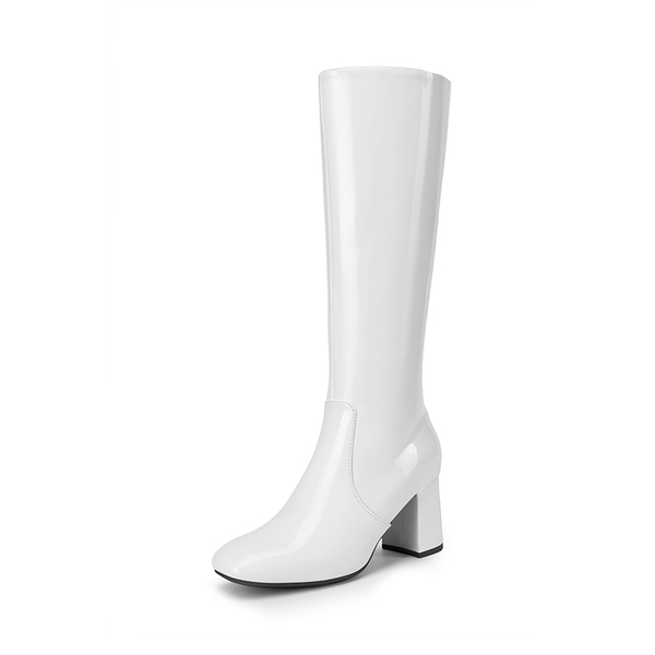 Women’s Sculpted Knee-High Boots - WHITE -  0
