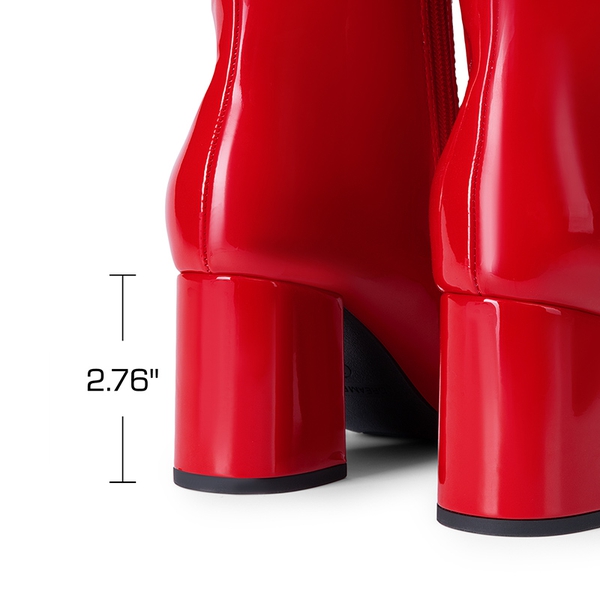 Women’s Sculpted Knee-High Boots - RED - 3