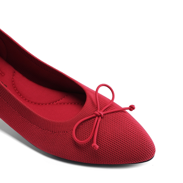 Women’s Foldable Breathable Bow Flats - RED - 3