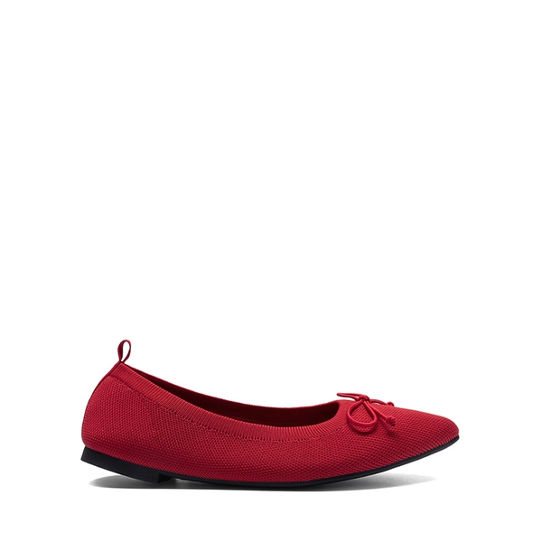 Women’s Foldable Breathable Bow Flats - RED - 1