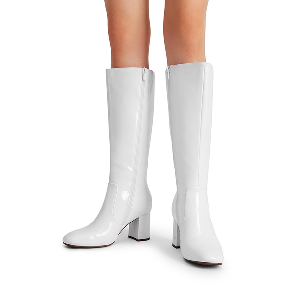 Women’s Sculpted Knee-High Boots - WHITE - 7