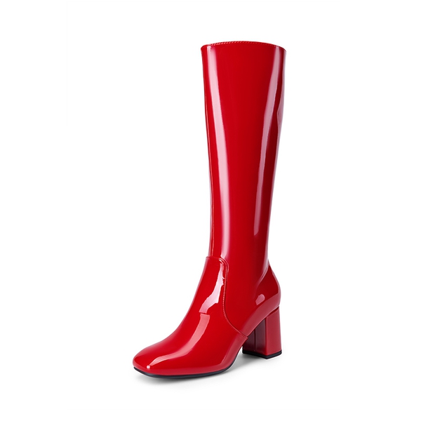 Women’s Sculpted Knee-High Boots - RED -  0